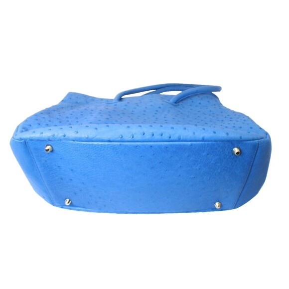 🔥 WH Petronela Blue Ostrich Handbag with Dust Bag - Luxurious Exotic Leather 🔥 - Picture 12 of 16